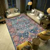 Alfombra persa estilo turco para sala de estar, Alfombra retro de estilo étnico para mesita de noche de dormitorio, Alfombrado completo para hotel y casa de huéspedes