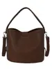 Moderna Bolso Cruzado de Hombro Único Nuevo Nicho para Viajes Diarios, Bolso Cubo Vintage Simple con Patrón de Lichi para Mujer