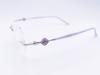 Armazón de gafas sin montura de aleación BL para mujer, borde de diamante, ocho agujeros, artesanía, gema, sin montura, directo de fábrica 52019