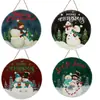 Adornos de Madera Colgantes Redondos Colgantes para Árbol de Navidad Letreros para Puerta Plantas Verdes Decoraciones para Árbol de Navidad Pinturas Colgantes