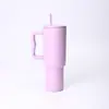 ¡Wow, asa de tercera generación hecha a medida, taza térmica de acero inoxidable de gran capacidad de 40 oz, portátil con pajita, perfecta para usar en el coche