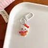 Lindo Colgante Llavero Gatito Esquí Dibujos Animados Accesorios Colgantes Mochila Estudiante Regalo Mejor Amiga Niña