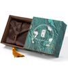 Caja de Joyería Retro Heritage Arena Dorada Caja para Pulsera Pulsera Caja Wenwan Pulsera Colgante Caja de Empaque de Jade Venta Directa de Fábrica