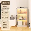 Estante de Aço Doméstica Prateleira de Armazenamento de Chão Sala de Estar Camadas Múltiplas Sanduíche Estante de Livros Infantis Armário de Armazenamento Simples Armário de Armazenamento
