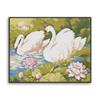 Feliz 99 nuevo punto de cruz Estanque de lotos cisne sala de estar dormitorio dos pareja Cisne kit de bordado DIY al por mayor