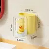 Portacepillos de Dientes de Juguete de Dibujos Animados Montado en la Pared, Set Familiar de Cepillos de Dientes Montado en la Pared sin Taladro, Set Infantil con Vaso para Enjuague Bucal y Soporte para Cepillos de Dientes