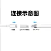 Adaptador de carga apto para Apple pencil Apple pen generación mejorado con indicador de carga curva lateral