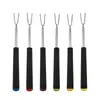 Nueva horquilla telescópica en forma de V de acero inoxidable transfronteriza para barbacoa, herramientas portátiles para barbacoa al aire libre, tenedor para barbacoa, aguja para barbacoa, olla caliente