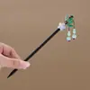 Nuevo Estilo Chino Estilo Antiguo Flor de Lirio del Valle Pasador de Pelo Pasador de Pelo Estilo Antiguo Dinastía Han Moderna Pasador de Pelo de Madera Estilo Chino Clásico Elegante Pasador de Pelo con Borla