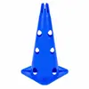 Conos marcadores de agilidad para entrenamiento de fútbol y baloncesto, conos marcadores perforados de Educación Física, postes insertables, conos de entrenamiento sensorial de fútbol con forma de cono de helado