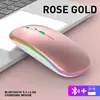 Ratón inalámbrico luminoso Bluetooth de doble modo 2.4G para escritorio, portátil, oficina, ratón inalámbrico transfronterizo