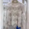 Suéter de Punto Holgado Suave de Terciopelo Imitación de Visón Nuevo para Otoño e Invierno con Diseño de Retazos de Felpa Suéter Pulóver para Mujer Tendencia