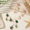 Brincos Longos Estrela do Mar Doces de Verão com Pingentes, Mais Vendidos Transfronteiriços Estilo Oceano Brincos de Concha Rosa para Férias para Mulheres