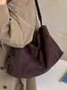 Bolso tote retro de ante, gran capacidad, estilo mujer, nuevo y moderno 2026, bolso de hombro casual de otoño para el día a día