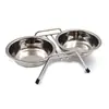 Prateleira de Aço Inoxidável Tigela para Pet Grande, Média e Pequena Tigela Redonda de Aço Inoxidável para Cachorro Tigela para Gato Bacia de Alimentação Prato de Água Fonte de Fábrica