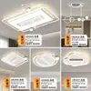 Voz offline espectro completo grande ventilador sem chama lâmpada de teto moderno simples sala de estar quarto pacote lâmpadas