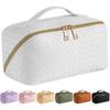 Bolsa de cosméticos portátil de PU de gran venta transfronteriza, impermeable, para viajes, acampadas al aire libre, bolsa de almacenamiento de gran capacidad