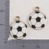 Acessórios de Liga de Metal para Gotejamento de Óleo Equipamento Esportivo Pingente Colorido de Futebol Joias Artesanais DIY Pulseira Chaveiro