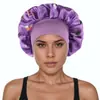 Touca de Cetim de Alta Elasticidade de Aba Larga Transfronteiriça da Amazon Chapéu para Cuidados com o Cabelo de Salão de Beleza Feminino Chapéu para Pós-parto Quimioterapia