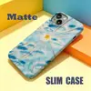 Funda de Teléfono Estampada con Estrellas Cielo Azul y Nubes Blancas Curativas iPhone16/17Pro Funda de Película Ultra Delgada Apple 18Pm