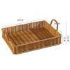 Cesta de sobremesa de frutas criativas quadradas tipo rattan Prato de frutas secas de estilo europeu prato de lanche doméstico cesta de bandeja de chá da tarde de doces