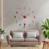 Reloj de Pared de Arena Estéreo 3D Sala de Estar Dormitorio Reloj Adhesivo de Pared Decorativo Reloj Espejo Estilo Escandinavo Simple y Moderno
