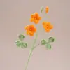 Crochê Acabado Buquê de Trevo com 3 Flores Artesanal Transfronteiriço Tricô de Lã Arranjo de Flores Artificiais Material Decoração Amazon