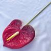 Nuevo pegamento suave simulación palma roja pequeña decoración para el hogar tacto flor falsa bonsái de escritorio boda simulación planta verde al por mayor