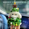 Paquete de Materiales para Colgante de Cachorro de Peluche con Palo Retorcido Navideño DIY Bolsa Linda Colgante Regalo de Cumpleaños para Parejas y Mejores Amigos