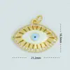 Colgante Accesorio Ojo del Diablo con Circonita Microincrustada Chapado en Oro de 18 Quilates Mano de Fátima Colgante para Collar DIY Joyería
