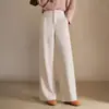 Pantalones de pierna ancha elegantes y a la moda para mujer, nueva colección otoño/invierno 2026, de cintura alta, adelgazantes, de pierna recta, adecuados para el trabajo, uso elegante y casual