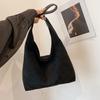 Bolso informal de ante de gran capacidad para mujer, bandolera de hombro, bolso tipo cubo, otoño e invierno, 2024