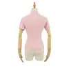 Camiseta informal de verano para mujer 2025, diseño simple estilo chal, corte ajustado, con corbata al frente, efecto en capas, top elegante y minimalista al por mayor