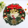 Nuevo corona de Navidad transfronteriza, vegetación artificial de Navidad, suministros de decoración de Navidad, guirnalda de vid de Navidad de oropel, colgante