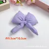 Tela de Cuadros Fresca y Sencilla Relleno de Algodón Accesorio de Lazo Hecho a Mano Accesorio para el Cabello Anudado Accesorio Decorativo para Bolso con Corazón Femenino