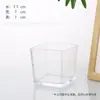 Venta al por mayor transfronteriza Taza de vela transparente de vidrio Cilindro cuadrado Portavelas transparente Adornos Contenedor de vidrio para velas del hogar