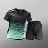 Conjunto Esportivo Masculino Secagem Rápida Seda de Gelo Colete Shorts Corrida Verão Treinamento Fitness Bola Vestuário Transfronteiriço Fábrica Atacado