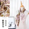 Estilo K Lenço Quadrado 90 Elegante Seda de Imitação Sarja Feminina Decorativo Lenço de Seda Feminino Toque de Seda DIY Lenço Fino de Seda