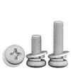 Tornillo de Combinación Triple de Cabeza Phillips Dacromet con Resorte Plano Tornillo de Cabeza Redonda para Gabinete de Combinación Cruzada M3M4M5M6M8