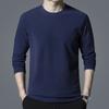 Camiseta de Manga Larga para Hombre Otoño 2024 Papá de Mediana Edad Camiseta Base Térmica Casual de Cuello Redondo para Hombre Venta al por Mayor Business Casual