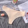 Comércio Exterior Transfronteiriço Tanga de Seda de Gelo Tira Fina Sexy Nylon Amigo da Pele Nude Sem Costura Quente Feminino Alta Elasticidade Cueca