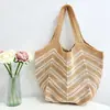 Bolsas Transfronterizas Nuevas 2024, Bolsas Tote Japonesas y Coreanas, Bolsas Tejidas de Paja, Bolsas de Punto, Bolsas Tejidas Estilo Vacaciones de Otoño e Invierno, Bolsos para Mujer