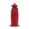 Composto imitação de linho saco de vinho cordão saco de garrafa de vinho Natal linho saco de vinho conjunto atacado impresso LOGO