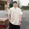 Camisa Polo de Manga Corta de Verano para Hombre Gordo Negocios Commute Patchwork Holgada Talla Grande Nueva Casual Cuello Camisero Camiseta