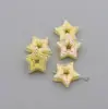 Color AB electrochapado agujero recto estrella hueca corazón a corazón corazón de melocotón cuentas sueltas DIY cadena de teléfono móvil colgante material decorativo con cuentas