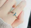 Anillo de Plata de Ley con Cola de Delfín Azul Estilo Coreano para Mujer, Moderno y Delicado, Fresco Anillo de Amistad de Cuento de Hadas de Sirena