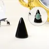 Soporte para Anillos con Forma de Cono de Cristal Natural Soporte para Almacenamiento de Anillos Multimineral Estante de Exhibición de Joyería para Escritorio Venta al por Mayor Transfronteriza
