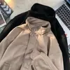 Chaqueta de gamuza para hombre, estilo otoño e invierno, estilo retro japonés cityboy, moderna y guapa, chaqueta holgada casual con cuello de solapa