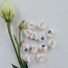 Calcomanía de Corazón de Melocotón Cuentas de Cerámica con Perlas Cuentas de Cerámica Estilo Chino Accesorios Hechos a Mano para DIY Pulsera Accesorios para Collar Material