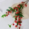 Fruta Artificial Murta Grande Galho Casa Hotel Sala de Estar Decoração Suave Projeto Arranjo de Flores de Casamento Conjunto de Enfeites Flores Artificiais